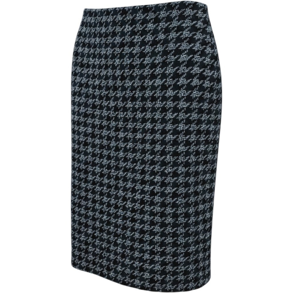 Ann Taylor Pencil Skirt Womens 14 Navy Tweed Herringbone Career Excellent Vent